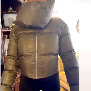 Black puffer coat